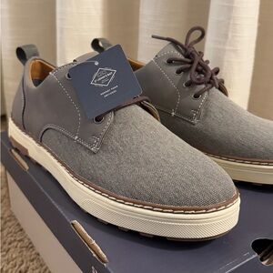 St. John's Bay Jacob NEW Men's 100% Canvas Grey Lace-Up Oxford Casual Shoes